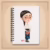 Cuaderno ilustrado A5 Mujer Camarera | Colección Mujeres y Profesiones · Ilustración de RFM