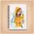 Cuaderno ilustrado A5 Mujer Pescadora | Colección Mujeres y Profesiones · Ilustración de RFM