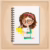 Cuaderno ilustrado A5 Mujer Profesora | Colección Mujeres y Profesiones · Ilustración de RFM